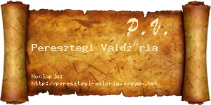 Peresztegi Valéria névjegykártya