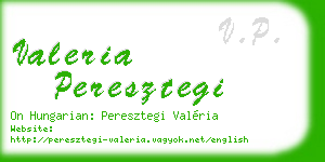 valeria peresztegi business card
